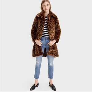 NWT J. Crew Leopard Coat